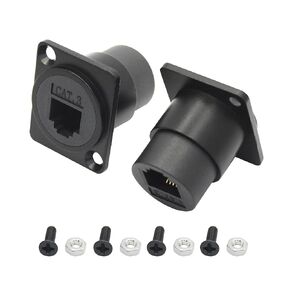 2Pcs RJ45 Panel Mount Connector, D-Type Cat6 Female Socket LAN Network Plug in Kuwait