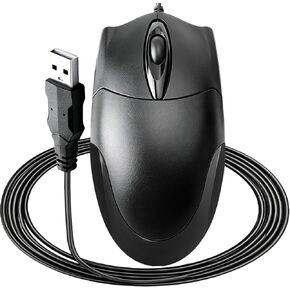 Wired USB Mouse, 1200 DPI Ergonomic 3-Button, 5FT Cable in Kuwait