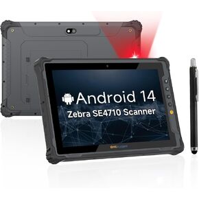 10.1" Rugged Tablet M10T Android 14, 1000 Nits Sunlight Readable, 8GB+128GB, 10000mAh Removable Battery, 4G LTE, IP65 MIL-STD-810H Industrial Tablet for Fieldwork & Construction in Kuwait