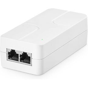2.5 Gigabit PoE Injector 30W, Supports IEEE 802.3af/at, YuLinca White Compact Power Over Ethernet Adapter, Plug and Play, Fanless Wall Mount Design with LED Indicator in Saudi Arabia