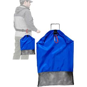 Lobster Catch Bag for Spearfishing and Scuba Diving, Large Nylon Mesh Fish Catch Bag with Stainless Steel Wire Handle, Fast-Drain Scalloping, Clamming and Freediving Gear, 24 x 17 in in Saudi Arabia