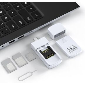 USB C SIM Card Reader – Includes SIM Card Adapter Kit & Eject Pin – Reads Nano/Micro/Standard SIM Cards – USB to SIM Adapter for Windows PC & Laptop – Edit & Backup Messages and Contacts in Kuwait