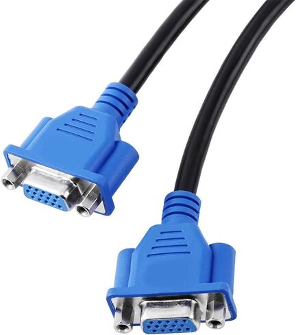 Pin Male to 2 VGA 15 Pin Female Splitter Adapter Cable Lead Wire for Monitor in Kuwait