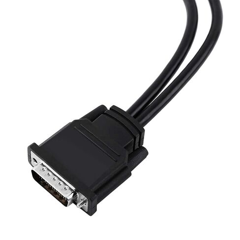 -59 to Dual VGA Cable with Independent Shielding Structure for High Speed Data Transmission Black 1pc in Kuwait