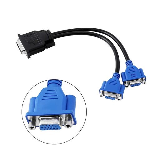 -59 to Dual VGA Cable with Independent Shielding Structure for High Speed Data Transmission Black 1pc in Kuwait