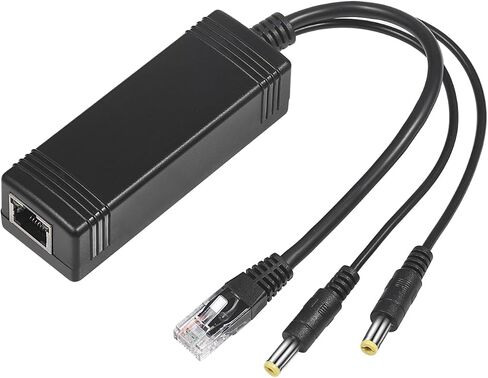 Gigabit PoE Splitter with Dual DC Output, Comply IEEE 802.3af/at, 10/100/1000Mbps, DC 5.5 * 2.1mm Plug, 12V 2.5A Max, Total 30W Output, Plug and Play for IP Camera, Wireless AP (PD3006G) in Kuwait