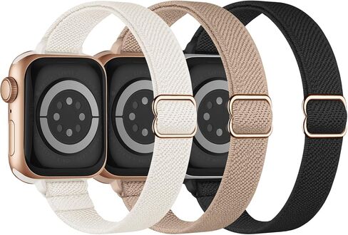 Slim Stretchy Nylon Band Compatible with Apple Watch Bands Women Men in Saudi Arabia