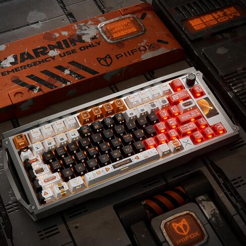 ULTRAEQUIP x PIIFOX Clear Keycaps + PBT Keycaps Set Transparent 182 Keys Side Printed Dye Sub Shine Through Keycaps Cherry Profile for MX Switch Mechanical Keyboard Key Cap in Kuwait