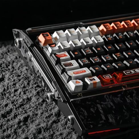 ULTRAEQUIP x PIIFOX Clear Keycaps + PBT Keycaps Set Transparent 182 Keys Side Printed Dye Sub Shine Through Keycaps Cherry Profile for MX Switch Mechanical Keyboard Key Cap in Kuwait