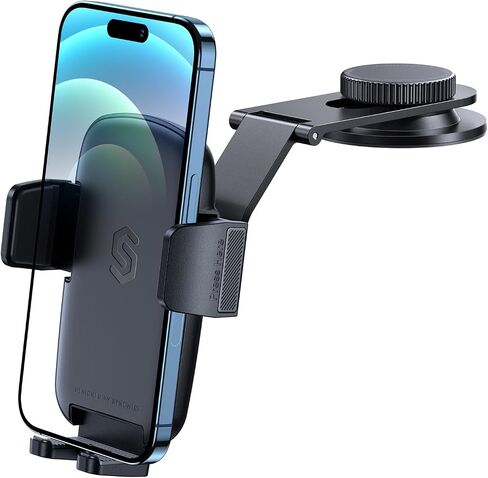 SYNCWIRE Car Phone Holder for Universal Dashboard [Super Stable] Car Phone Mount Foldable Aluminum Alloy Arm for iPhone 17 16 15 14 13 12 Series & All Phones in Kuwait
