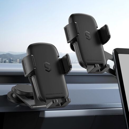 SYNCWIRE Car Phone Holder for Universal Dashboard [Super Stable] Car Phone Mount Foldable Aluminum Alloy Arm for iPhone 17 16 15 14 13 12 Series & All Phones in Kuwait