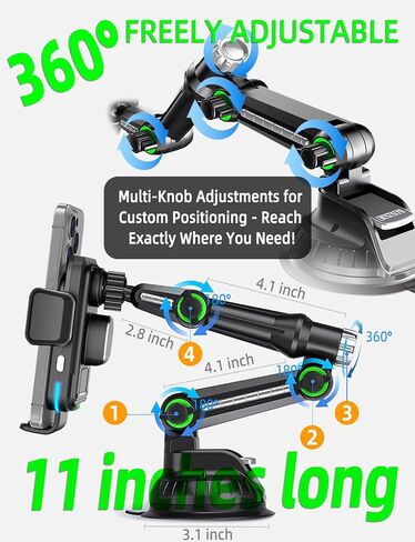 Wireless Car Charger Phone Holder Mount for Truck, 15W Fast Charging in Saudi Arabia