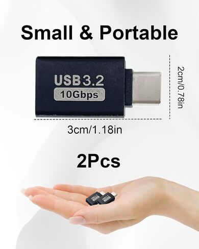 USB C Male to USB A Female Adapter, 2 Pack in Kuwait