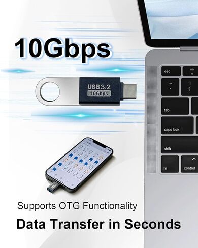 USB C Male to USB A Female Adapter, 2 Pack in Kuwait
