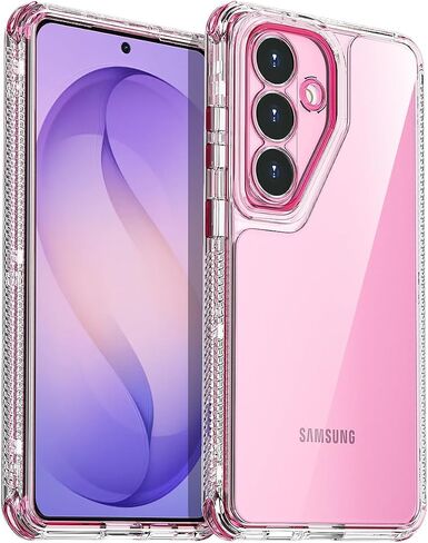 AICase for Samsung Galaxy S24 Plus/S25 Plus Case Clear 5G,Heavy Duty Durable 3-Layer [Not Yellowing][Military Grade Drop Protection] Shockproof/DropProof Protective Cover for Samsung Galaxy S25 Plus in Kuwait