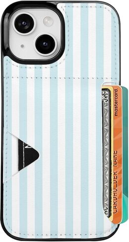 uCOLOR for iPhone 16 Pro Case with Card Holder- Slim (Blue Daisy) in Kuwait