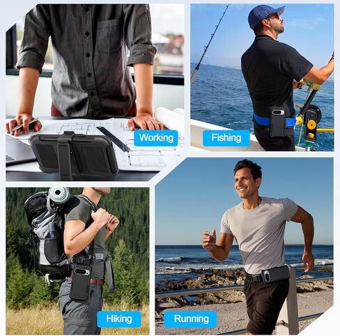 2 in 1 Case for Google Pixel 9 10 Pro with Belt Clip Defender, Heavy Duty Shockproof Holster with 360 Rotating Kickstand in Kuwait