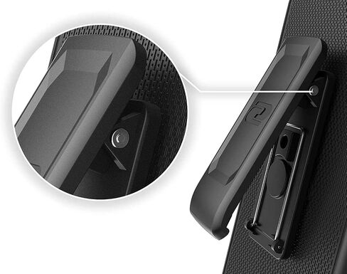 Rebel Series Designed for Samsung Galaxy S21 Belt Clip Case (2021) Protective Heavy Duty Holster Phone Case - Black (Black) in Kuwait