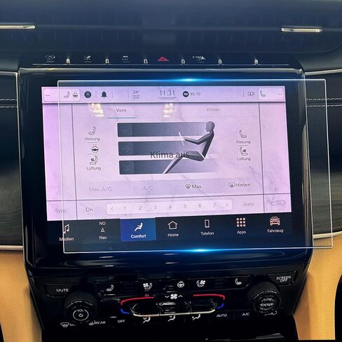 For Matte Anti Glare Tempered Glass 2022 2023 2024 2025 Jeep Grand Cherokee & Grand Cherokee L 10.1 Inch Touchscreen Screen Protector - Grand Cherokee & Grand Cherokee L Accessories in Kuwait