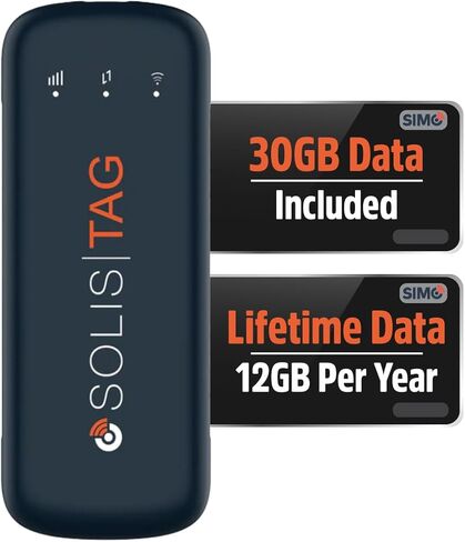 Solis Tag, USB-C Mobile WiFi Hotspot with 1GB/Monthly + 30GB Global Data in Kuwait