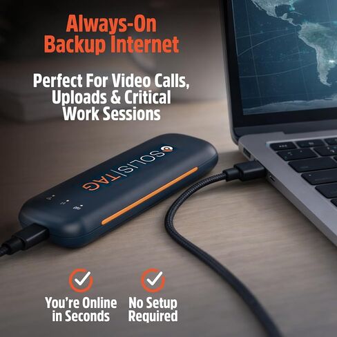 Solis Tag, USB-C Mobile WiFi Hotspot with 1GB/Monthly + 30GB Global Data in Kuwait