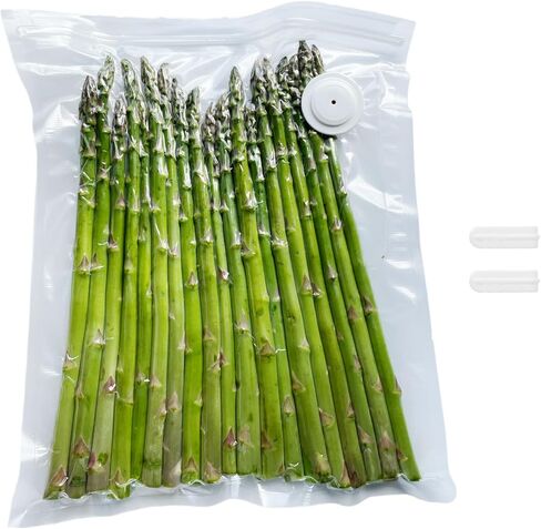 30 Upgraded Reusable Vacuum Seal Bags For Food + 2 Clips, 20p 8"X8" + 10p 10"X11", BPA Free, 5X Longer Fresh, for Sous Vide, Freezer, Microwave, Odor-Resistant, Leak-Proof in Kuwait