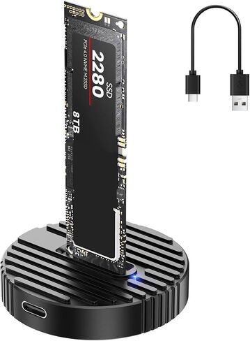 Tool-Free M.2 NVMe & SATA to USB C Docking Station, 10Gbps SSD Reader Adapter for Data Rescue & External Storage, Supports M/B+M Key NVMe PCIe & SATA NGFF 2230-22110, for Laptop, PC in Saudi Arabia