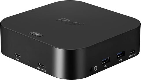 RVP+ Docking Station 3 Monitors USB C, 13-in-1, Triple Display-4K HDMI & DisplayPort Dual Monitors, 5Gbps USB-C/A Data Transfer, 100W Laptop-Charging, Gigabit Ethernet, Audio, Black in Kuwait