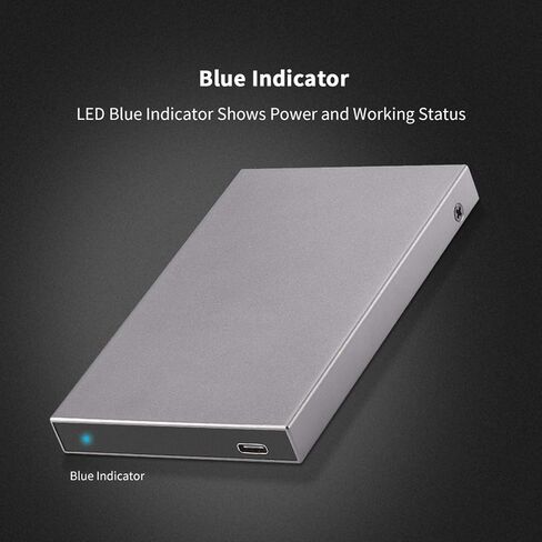 SSK Aluminum 2.5" Hard Drive Enclosure USB C 3.1/3.2 Gen2 6Gbps External HDD Caddy Adapter Reader with UASP for 2.5inch 7/9.5mm SATA HDD/SSD Compatible with WD Seagate PS4/5 Xbox ect. (Pack of 2) in Kuwait