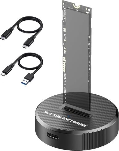 M.2 NVMe SSD Enclosure, 10Gbps USB 3.1 External SSD Enclosure Adapter for M.2 NVMe SSD M Key B+M Key Support 2230 2242 2260 2280 22110 Size in Kuwait