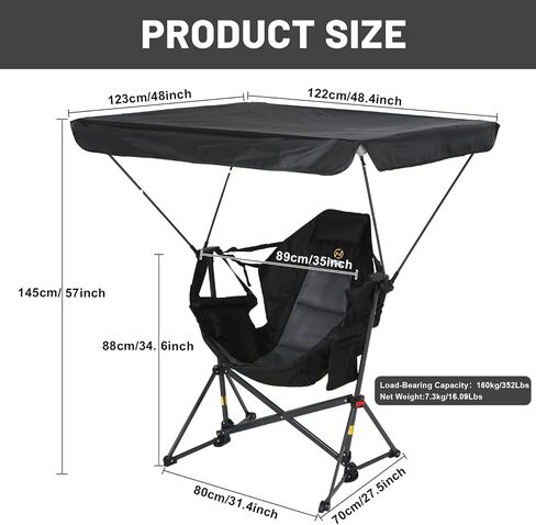 Nice C Hammock Camping Chair with Adjustable Canopy (1 Pack) in Kuwait