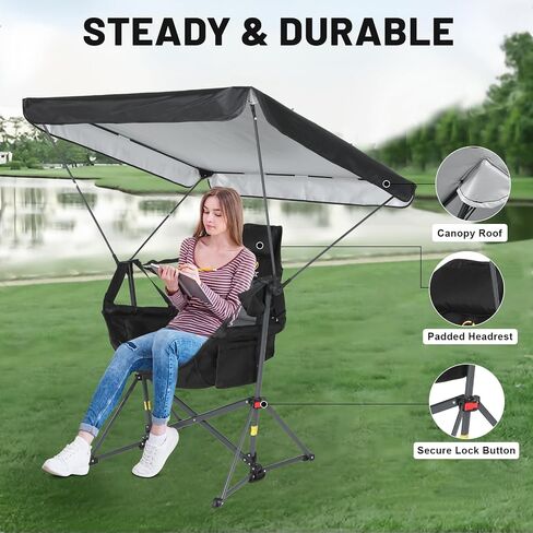 Nice C Hammock Camping Chair with Adjustable Canopy (1 Pack) in Kuwait
