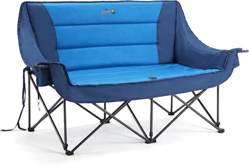 DMH OUTDOORS Oversized Double Camping Chair Padded Folding Camping Loveseat in Kuwait