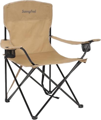 SUNNYFEEL Portable Camping Chair 300LBS for Adults with Carry Bag, Black in Kuwait