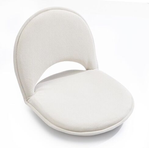 YOUKEEEJOJO Floor Chair 5-Position Adjustable Back Support Chair Foldable Camping, Floor Lounger,Corduroy Fabric, Video-Gaming Reading Watching, Indoor Outdoor Use(Beige) in Kuwait