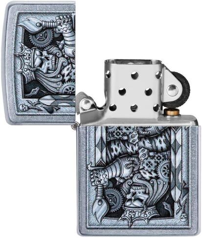 Zippo Steampunk King Spade Street Chrome Pocket Lighter, One Size (29877) in Kuwait