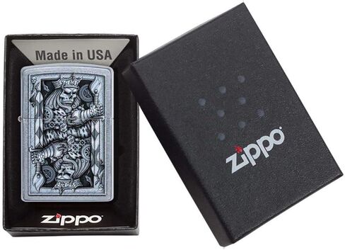 Zippo Steampunk King Spade Street Chrome Pocket Lighter, One Size (29877) in Kuwait