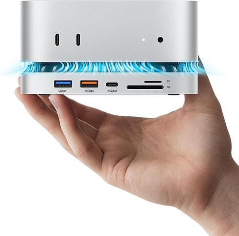 MOVE SPEED mini M4 Dock Enclosure, 40Gbps USB4 Gen3x2, Silent Expansion Hub & Aluminum Stand for M.2 NVMe SSD, 2xUSB A, USB C Host and Audio in Saudi Arabia