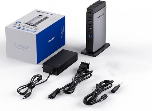WAVLINK Docking Station 3 Monitors with Triple 4K@60Hz, Displaylink Dock for MacBook M1-M5 & Windows, DisplayLink-6950, 3 HDMI, 2 DP, 5 USB, Ethernet, Audio, SD/TF, 100W PD in Kuwait