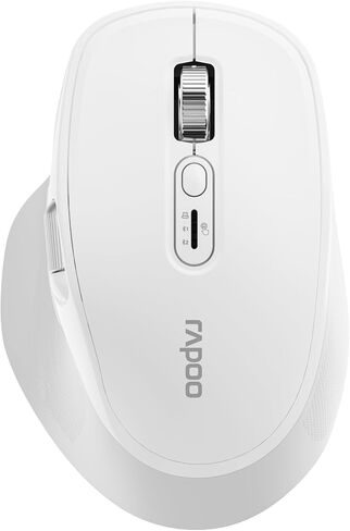 Rapoo M680 Wireless Mouse - for Small to Medium Hands, Bluetooth 5.0/4.0 + 2.4GHz Tri-Mode Multi-Device Mouse, Free-Spin Scroll, Horizontal Wheel, Silent Clicks, 2-Year Battery, Black in Kuwait