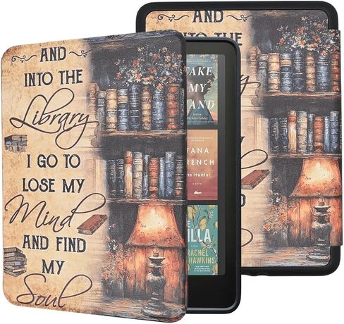 Case for 7" Kindle Paperwhite 12th Generation 2025/2026 & Kindle Colorsoft 2024/2025, Vintage Style PU Leather Protective TPU Cover with Auto Sleep Wake Hand Strap in Saudi Arabia