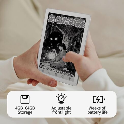 Bigme B6 Ebook Reader, 6 Inch E-Paper Tablet, Black and White Display, 4GB RAM, 64GB Storage, Android 14 in Saudi Arabia