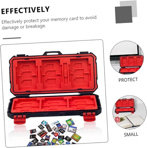 BESTYASH Memory Card Protective Case Holder for Secure Digital and Cards, Portable Shockproof Storage Box, Compact Carrying Case for Photographers and Travel in Kuwait