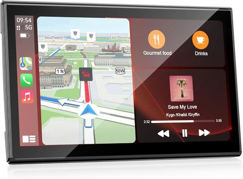 Topexplore 7" Wireless CarPlay Screen with Magnetic Mount & Android Auto in Saudi Arabia