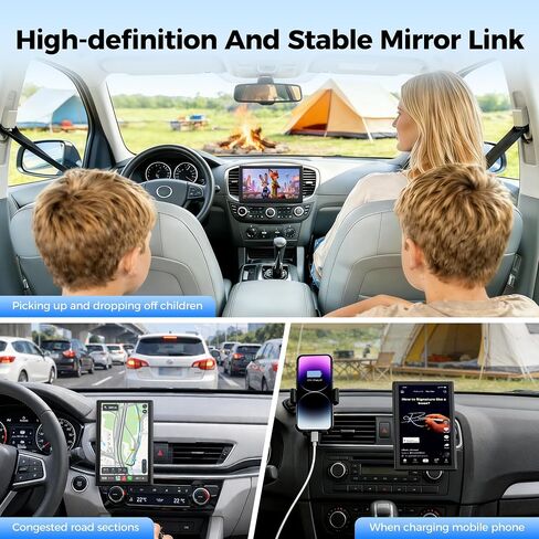 Topexplore 7" Wireless CarPlay Screen with Magnetic Mount & Android Auto in Saudi Arabia