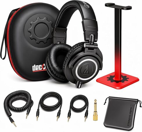 Audio-Technica Professional Studio Headphones Black ATH-M50X Bundle in Kuwait