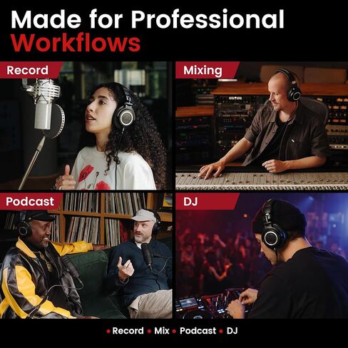 Audio-Technica Professional Studio Headphones Black ATH-M50X Bundle in Kuwait