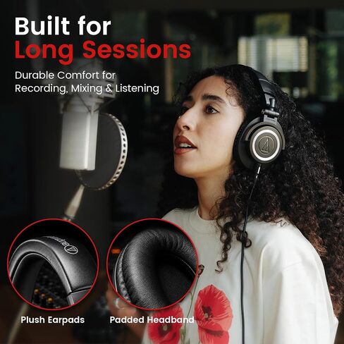 Audio-Technica Professional Studio Headphones Black ATH-M50X Bundle in Kuwait