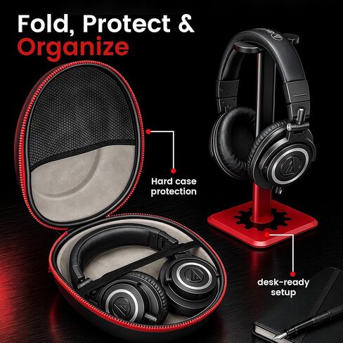 Audio-Technica Professional Studio Headphones Black ATH-M50X Bundle in Kuwait