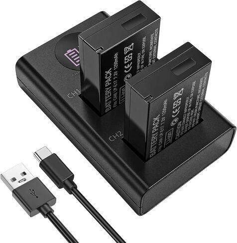 LP-E17 Batteries 1250mAh with Dual Slot Charger kit, for Canon EOS Cameras in Saudi Arabia